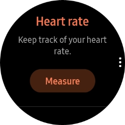 Press Measure and wait while the smartwatch measures your heart rate.