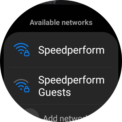 Press the required Wi-Fi network.