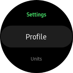 Press Profile and follow the instructions on the screen to create a profile.
