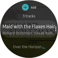 Press the required audio file.