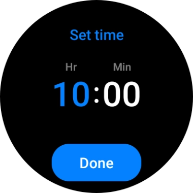 Slide your finger up or down on the screen to set the required time. Slide your finger up or down on the screen to set the required time.
