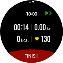 Press FINISH to end an activity.