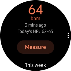 Press Measure and wait while the smartwatch measures your heart rate.