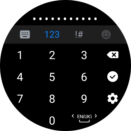 Key in the password for the Wi-Fi network and press the confirm icon.