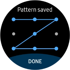 Repeat the selected lock code and press DONE. Repeat the selected lock code and press DONE.