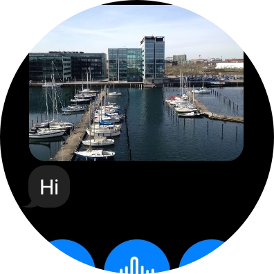 Press and hold the required message for a moment.