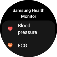 Press Blood pressure and follow the instructions on the screen to measure your blood pressure.