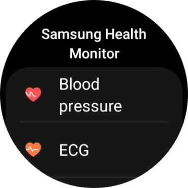 Press Blood pressure and follow the instructions on the screen to measure your blood pressure.