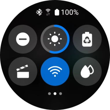 Slide your finger upwards starting from the bottom of the screen to close the status panel.