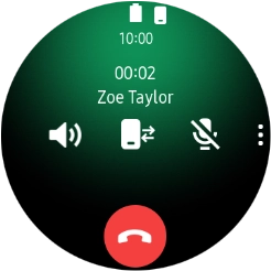 Press the end call icon.