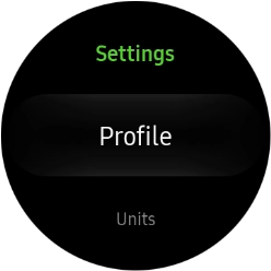 Press Profile and follow the instructions on the screen to create a profile.