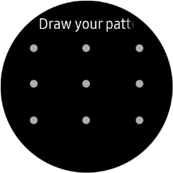 Slide your finger across the screen to connect at least four points and follow the instructions on the screen to create a pattern as lock code.