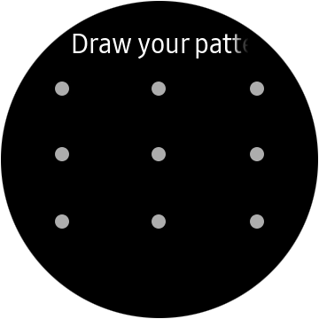Slide your finger across the screen to connect at least four points and follow the instructions on the screen to create a pattern as lock code.