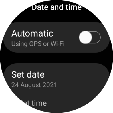 Press Set date. Press Set date.