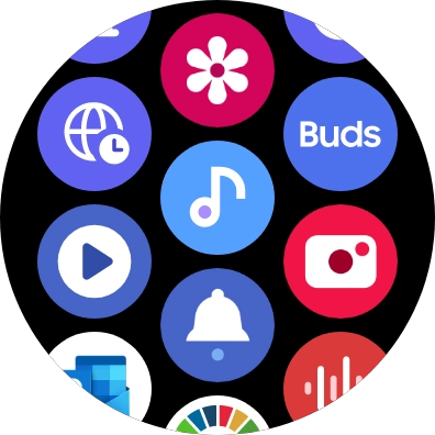 Press the music player icon.
