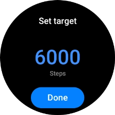 Slide your finger up or down on the screen to select the required goal.