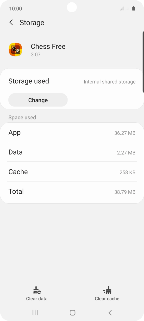 Press Clear cache.