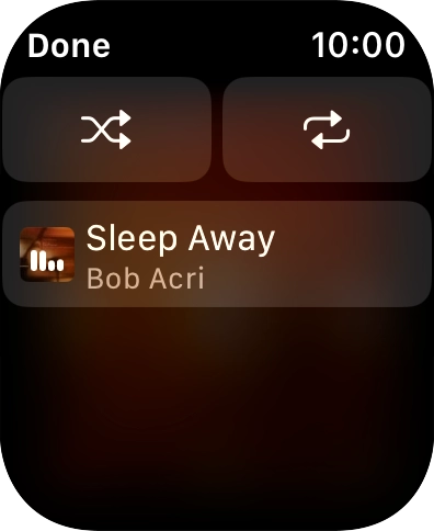 Press the shuffle icon to turn the function on or off.