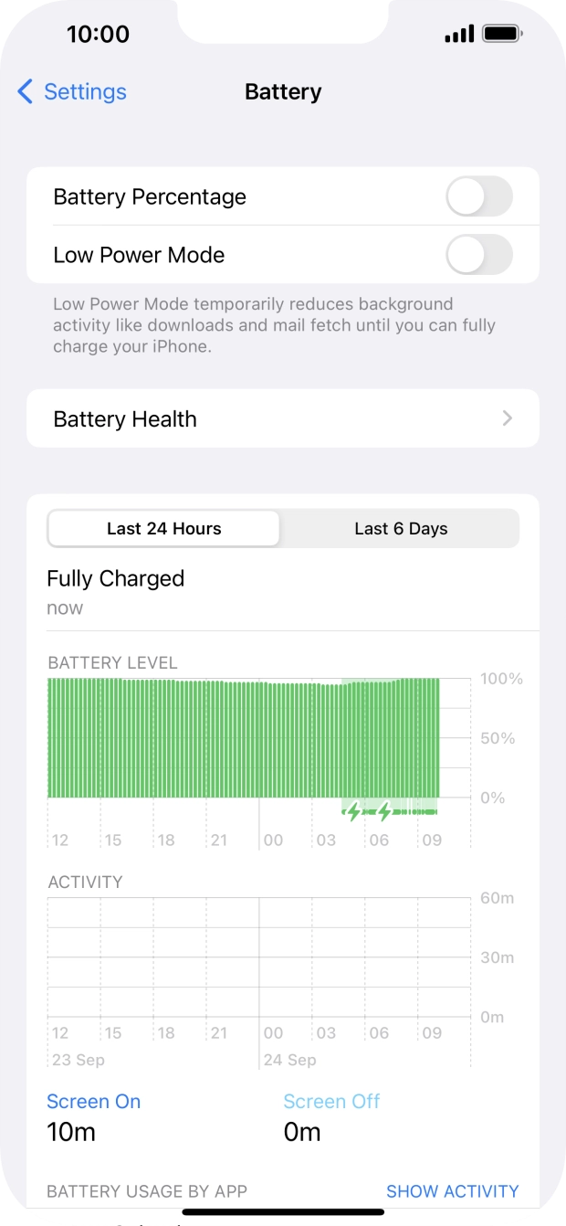 Press the indicator next to 'Low Power Mode' to turn on the function.