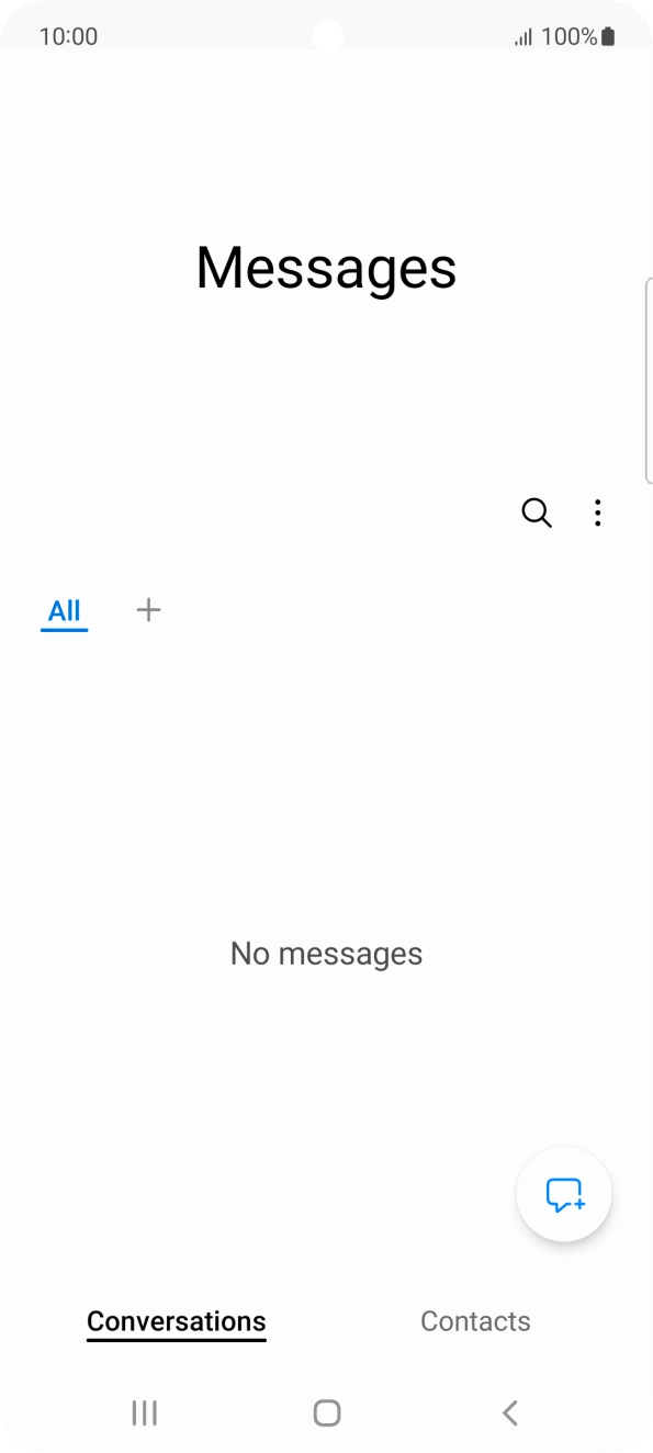 Press the new message icon. Press the new message icon.