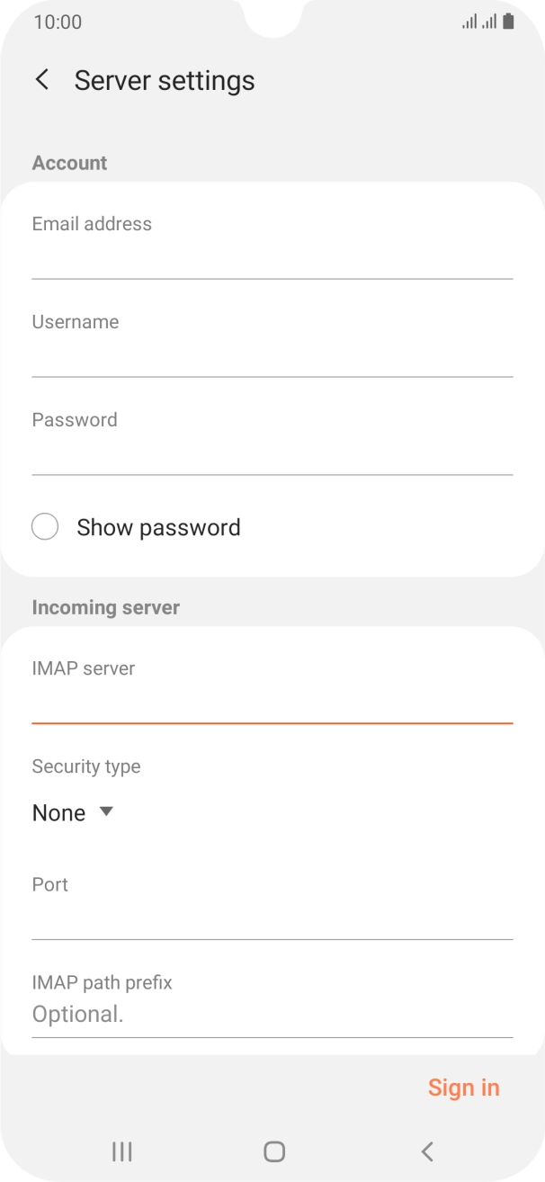 Press the drop down list below 'Security type'. Press the drop down list below 'Security type'.