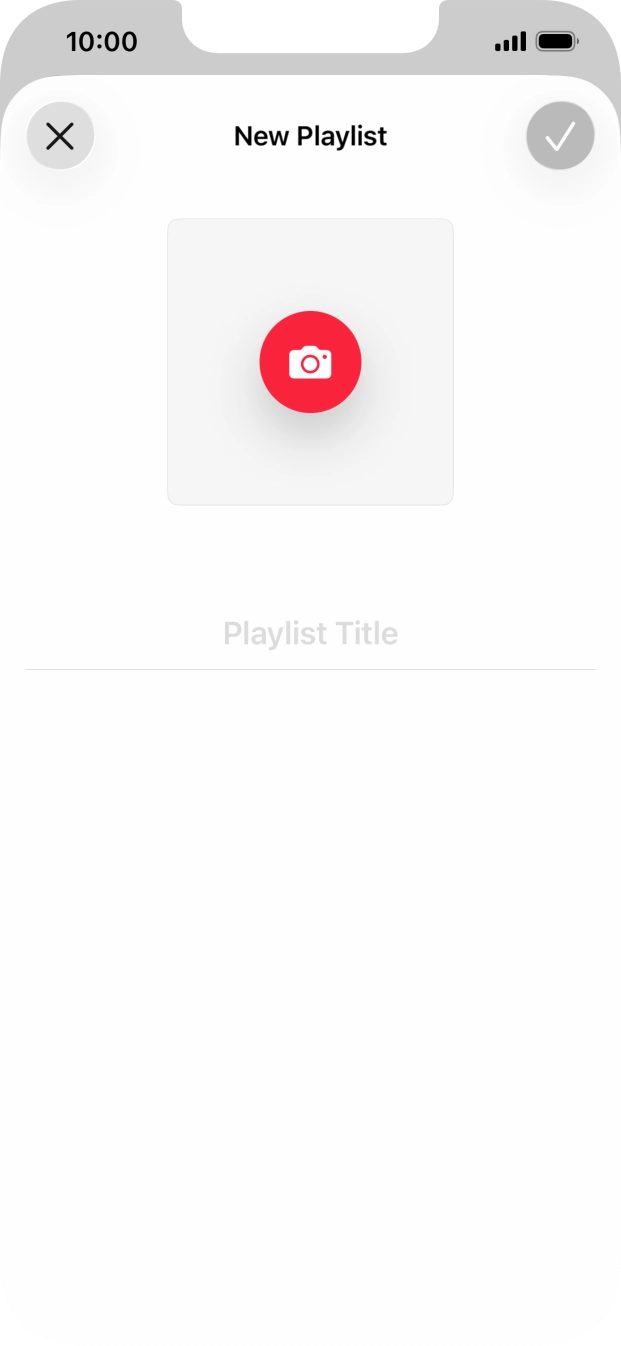 Press the text input field and key in a name for the playlist.