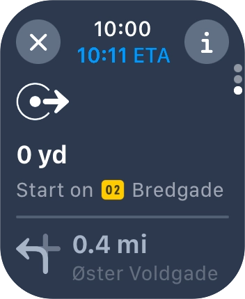 Press the end icon.