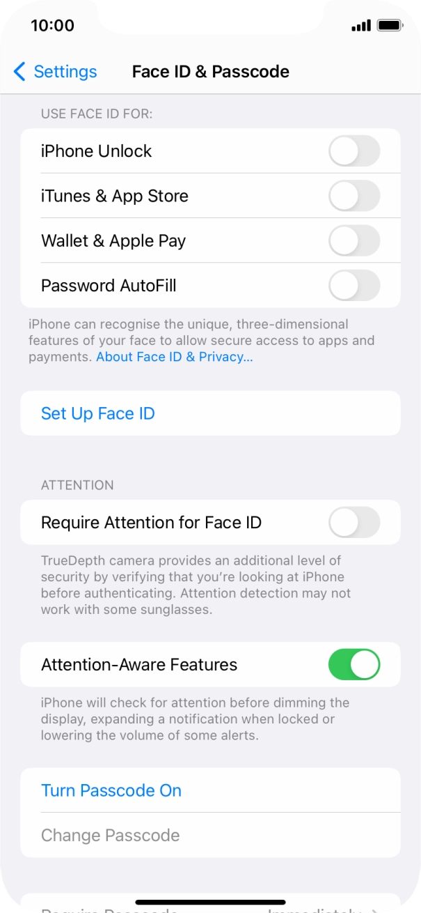 Press Turn Passcode On and key in a phone lock code of your own choice twice. Press Turn Passcode On and key in a phone lock code of your own choice twice.