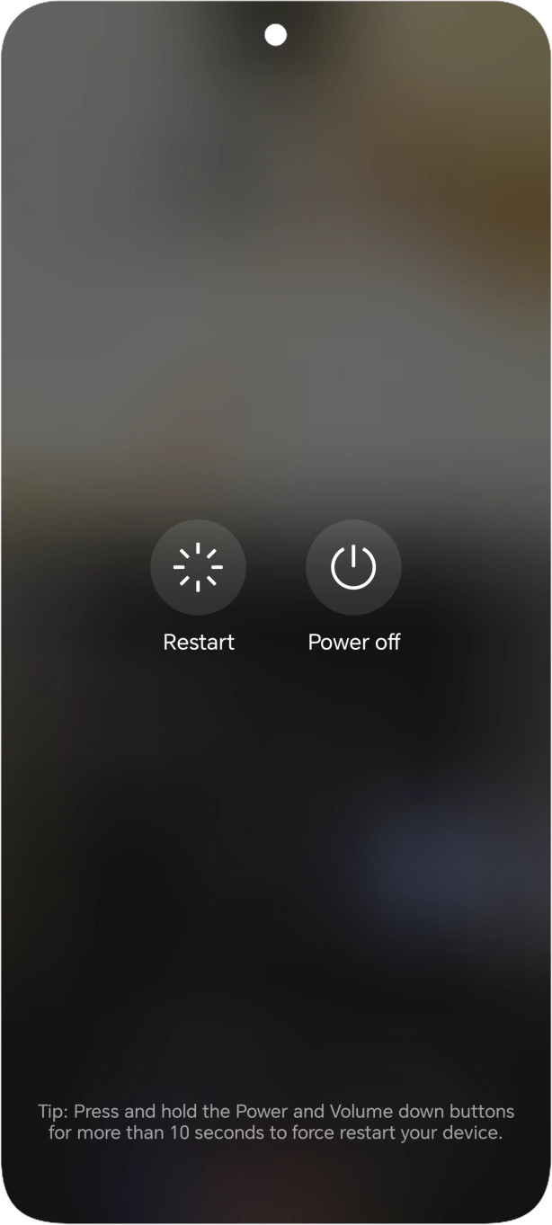 Press Power off.