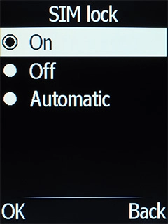 Select Off to turn off the function.