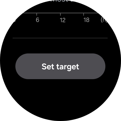 Press Set target. Press Set target.