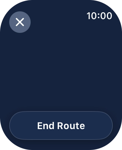 Press End Route.
