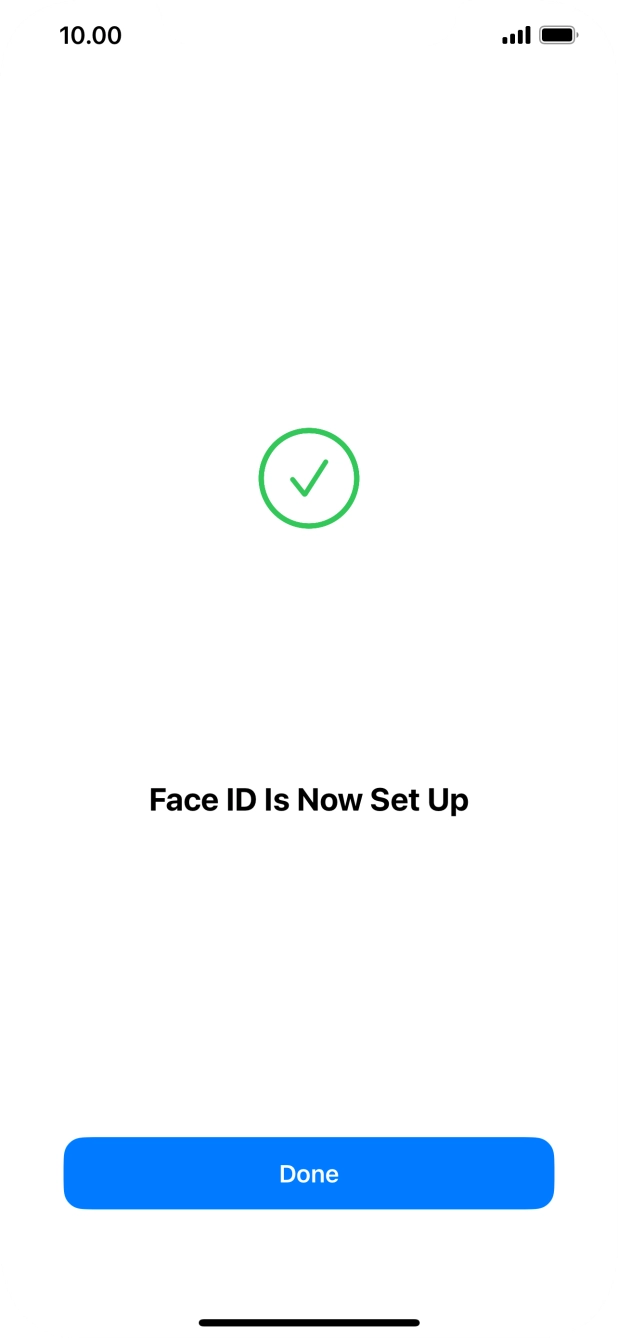 Press Done. If you haven't previously selected a phone lock code, key in a code of your own choice twice.