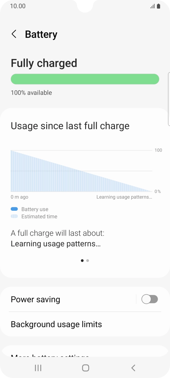 Press Power saving.