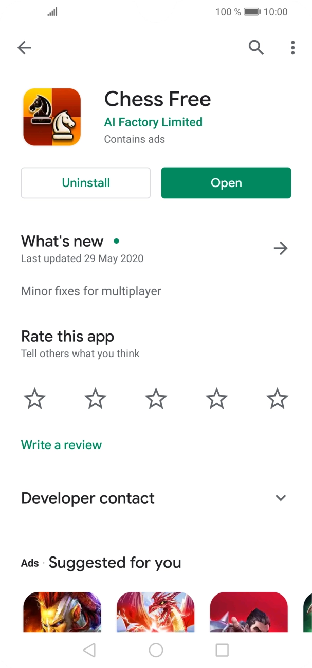 Press Uninstall.