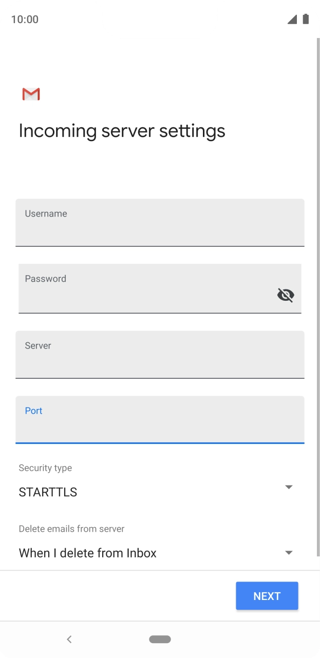 Press the drop down list below 'Security type'. Press the drop down list below 'Security type'.