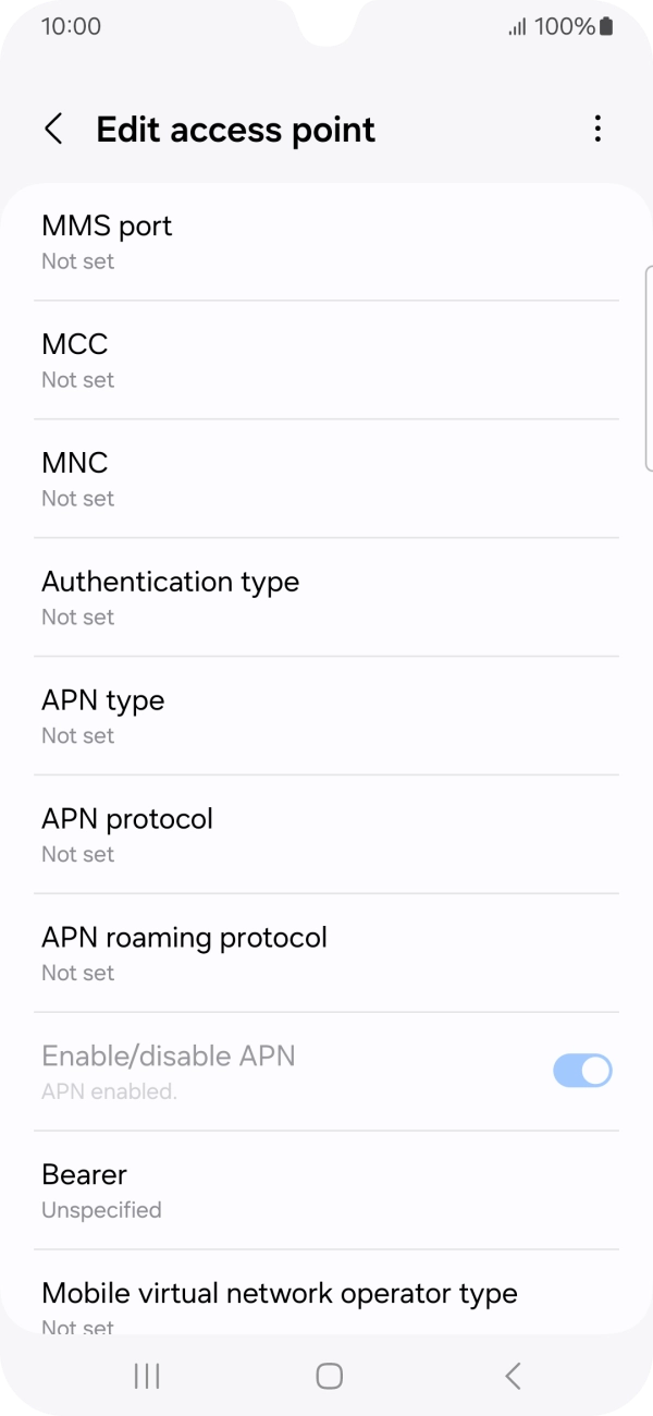 Press MMS port. Press MMS port.