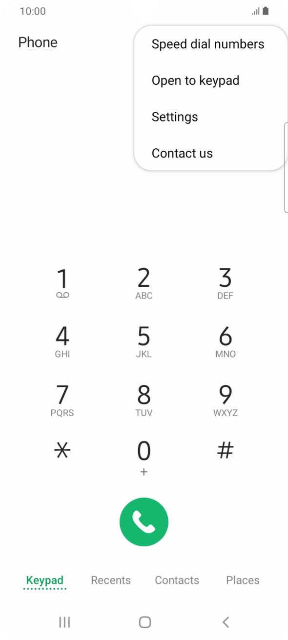 Press Settings.