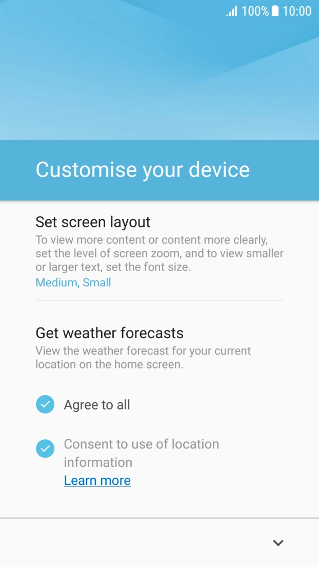 Follow the instructions on the screen to transfer the content from the other phone and finish the activation of your phone.