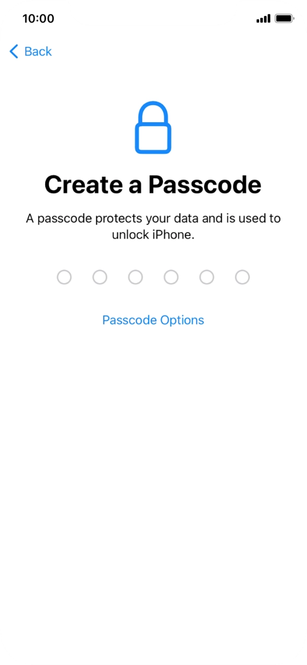 Press Passcode Options. Press Passcode Options.