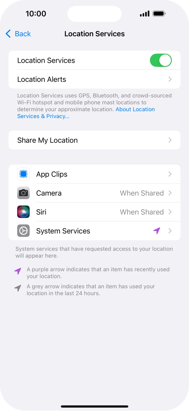 Press the required app. Press the required app.