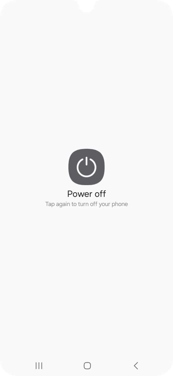 Press Power off.