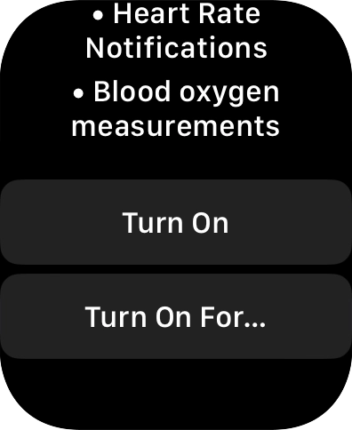 Press Turn On. Press Turn On.