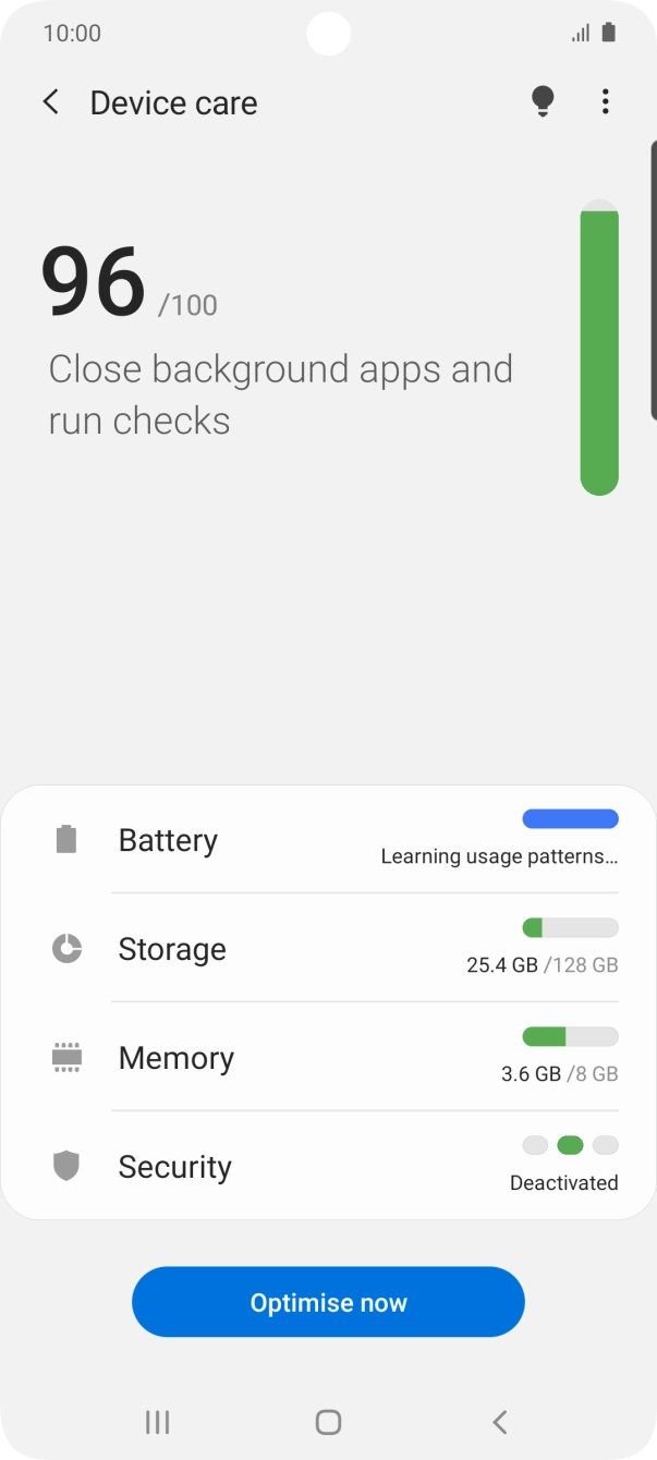 Press Battery.