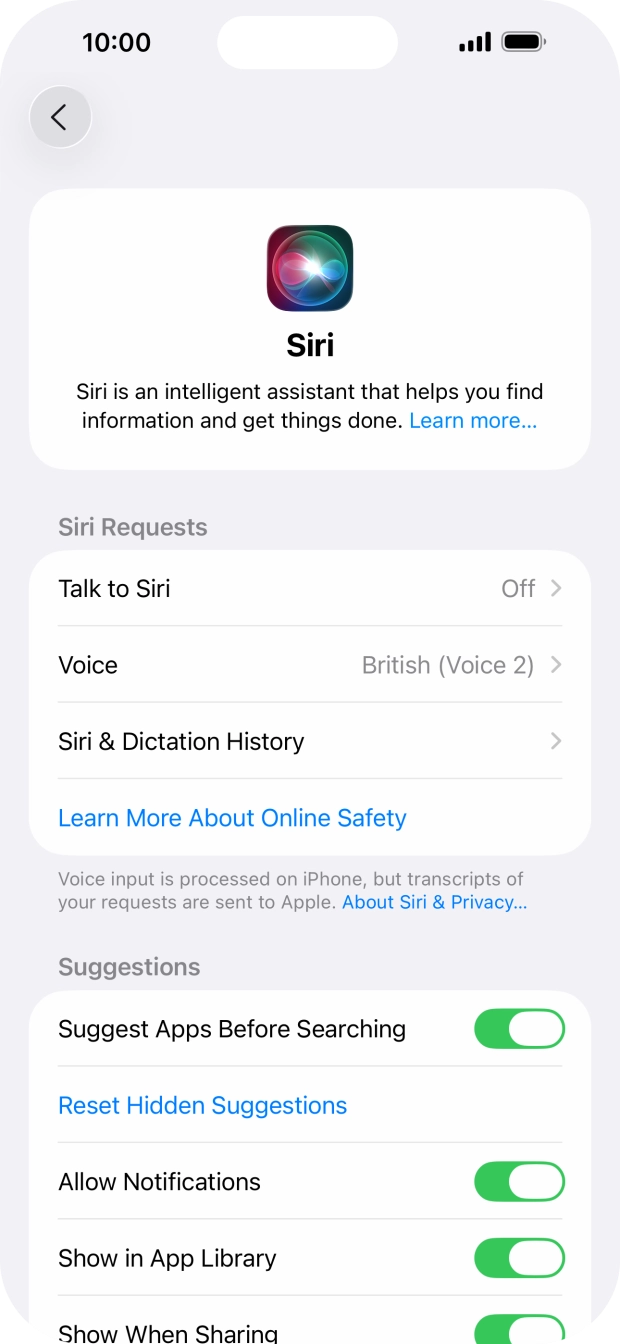 Press Talk to Siri.