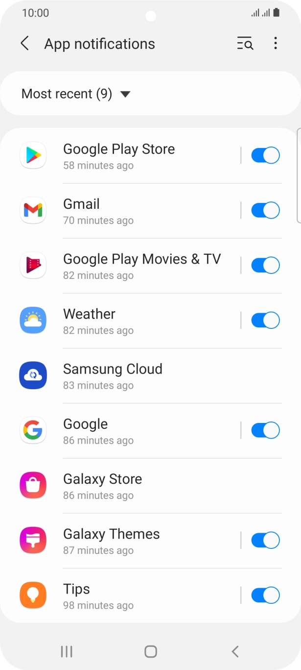 Press the drop down list.