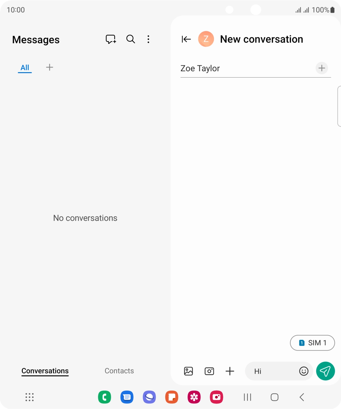 Press the picture icon. Press the picture icon.