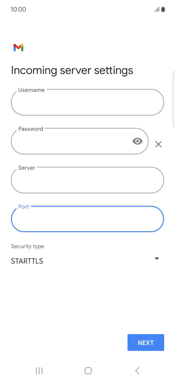 Press the drop down list below 'Security type'. Press the drop down list below 'Security type'.
