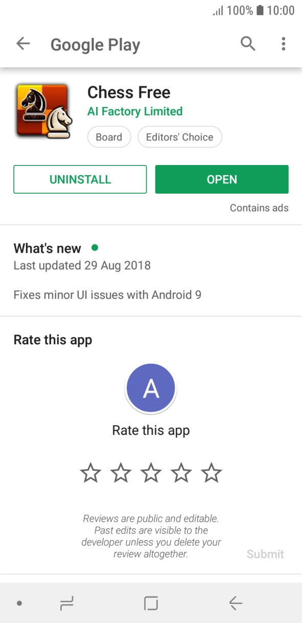 Press UNINSTALL.