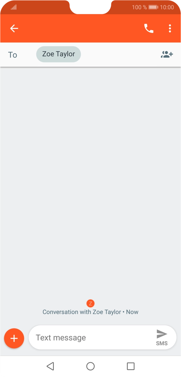 Press the text input field and write the text for your picture message.